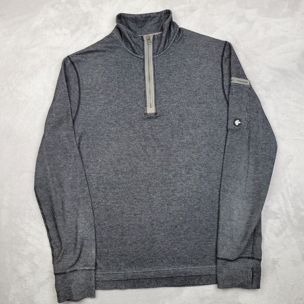 Manduka Yoga Men Medium Performance Base Layer 1/4 Zip Sweatshirt Sweater Adult